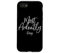 Most Ardently - Darcy Script Pride and Prejudice Impression Blanche Coque pour iPhone SE (2020) / 7/8