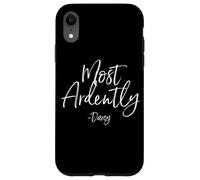 Most Ardently - Darcy Script Pride and Prejudice Impression Blanche Coque pour iPhone XR