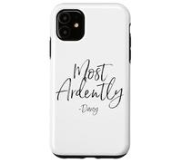 Most Ardently - Darcy Script Pride and Prejudice - Imprimé Noir Coque pour iPhone 11