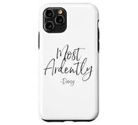 Most Ardently - Darcy Script Pride and Prejudice - Imprimé Noir Coque pour iPhone 11 Pro