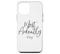 Most Ardently - Darcy Script Pride and Prejudice - Imprimé Noir Coque pour iPhone 12 Mini