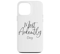 Most Ardently - Darcy Script Pride and Prejudice - Imprimé Noir Coque pour iPhone 13 Pro Max