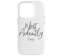 Most Ardently - Darcy Script Pride and Prejudice - Imprimé Noir Coque pour iPhone 14 Pro