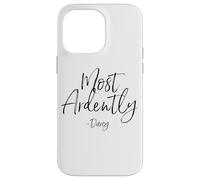 Most Ardently - Darcy Script Pride and Prejudice - Imprimé Noir Coque pour iPhone 14 Pro Max