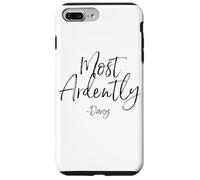 Most Ardently - Darcy Script Pride and Prejudice - Imprimé Noir Coque pour iPhone 7 Plus/8 Plus