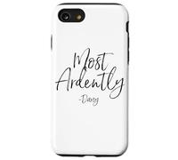 Most Ardently - Darcy Script Pride and Prejudice - Imprimé Noir Coque pour iPhone SE (2020) / 7/8
