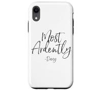 Most Ardently - Darcy Script Pride and Prejudice - Imprimé Noir Coque pour iPhone XR