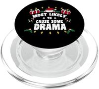 Most Likely to Cause Some Drama Family Matching Christmas PopSockets PopGrip pour MagSafe