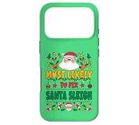 Most Likely to Fix Santa Sleigh Outfit Funny Xmas Pajamas Coque pour iPhone 17 Pro