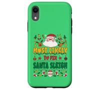 Most Likely to Fix Santa Sleigh Outfit Funny Xmas Pajamas Coque pour iPhone XR