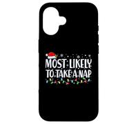 Most Likely to Take a Sieste on Christmas Day - Funny Dad Coque pour iPhone 16