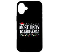 Most Likely to Take a Sieste on Christmas Day - Funny Dad Coque pour iPhone 16 Plus