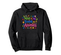 Most of My Friends are Animals Funny Animal Lover Sweat à Capuche