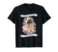 Most of My Friends are Animals (végétalien) (Graphique Animal) T-Shirt