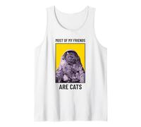 Most of My Friends are Cats (Graphique Chat Astronaute Amusant) Débardeur