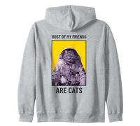 « Most of My Friends are Cats » (Motif d'astronaute de Chat Amusant) Sweat à Capuche