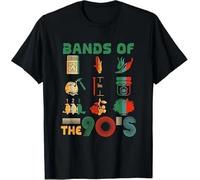 Most Popular! Retro Popular Music Bands of The 90s Funny Tee T-Shirt S-3XL
