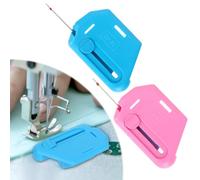 MOSTFUN Lot de 2 guides de couture magnétiques réglables 2 en 1 avec découseur intégré - Guide de machine à coudre polygonal amélioré 2025 avec échelle pour accessoires de machine à coudre (bleu et