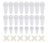 MOSTFUN Lot de 70 Crochets pour Tableaux, Crochets Muraux Invisibles, Kit de Suspension de Tableaux, pour Accrocher des Tableaux, des Photos, des Miroirs, 4 Designs, Blancs