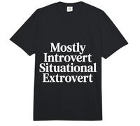 Mostly Introvert Situational Extrovert Timide Social |- Comfort Colors Adult Heavyweight T-Shirt