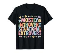 Mostly Introvert Situational Extrovert Timide Social - T-Shirt
