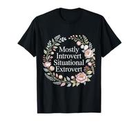 Mostly Introvert Situational Extrovert Timide Social - T-Shirt