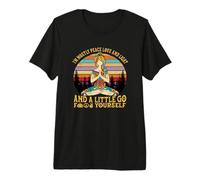 Mostly Peace Love Light Drôle Yoga Hippie Dire Yoga T-Shirt Haut de Gamme
