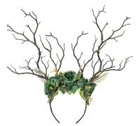 MOSTORY Bandeau de branche de forêt de fées - Bandeau floral marron pour accessoires Renaissance, femmes, sorcière, Renfaire, Halloween, cosplay, séance photo fantaisie