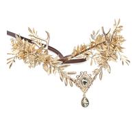 MOSTORY Couronne de fée dorée - Couronne de bois de cerf pour Renaissance Accessoires de cosplay pour femme, coiffe d'elfe de la forêt pour Renfaire Fairycore Fantasy séance photo