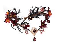 MOSTORY Couronne de fleurs gothiques pour Halloween, cosplay, elfe noir, pour séance photo de carnaval