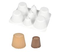 mostsom Moule à gâteau en forme de tasse cylindrique pour faire des muffins au chocolat, des muffins, des glaçons, des verres à liqueur - Outil de cuisson de cuisine (tasse incurvée D_)