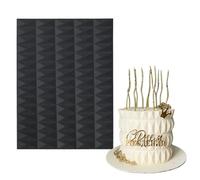 mostsom Moule à gâteau en silicone avec motif de cube pour la pâtisserie, les bonbons, le chocolat, la crème au beurre - Outil de décoration de gâteau flexible réutilisable anti-adhésif (motif cube)