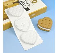mostsom Moule à mousse en silicone en forme de cœur pour biscuits, mousse, gâteau, savon, chocolat, dessert, pudding, gelée, outils de cuisson (D_ Cœur d'amour)