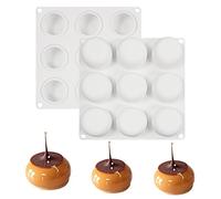 mostsom Moule demi-rond en silicone pour chocolat demi-sphère, moule de cuisson en silicone demi-sphère pour la fabrication de chocolat, gâteaux, gelée, mousse dôme (sphéroïde oblat A)
