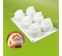 mostsom Moule en silicone pour chocolat, truffes, bombes cétogènes, glaçons, fondants, pralines, gelée, mini gâteaux, couvercles Oreo - Moule de cuisson de qualité alimentaire (F_ chat)