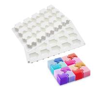 mostsom Moule en silicone pour mousse, gâteau, dessert, chocolat, gelée, outil de décoration de gâteau (E_ puzzle)