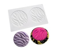 mostsom Moules en silicone pour gâteau mousse, moule en silicone pour chocolat, dessert français pour pâtisserie, chocolat, moules de cuisson réutilisables, antiadhésifs, faciles à démouler (D _ vague