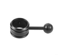 MoSundi Adaptateur de joint à rotule de 2,5 cm pour lumières de plongée, support de lampe de poche en aluminium CNC pour 29-34 mm de diamètre