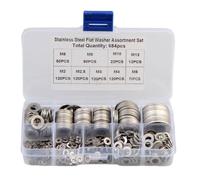 MoSundi Assortiment de rondelles plates en acier inoxydable 304, plusieurs tailles, rondelles de verrouillage en métal pour bricolage et usage professionnel, 580 à 684 pièces