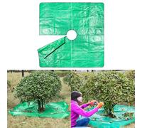 MoSundi Bâche de coupe d'arbres de jardin avec trous de 30,5 cm, tapis d'élagage d'arbustes pour la collecte de feuilles, en toile cirée imperméable avec boucles d'angle