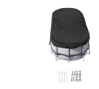 MoSundi Bâche de piscine ovale noire avec protection anti-débris | Bâche de piscine ovale résistante et imperméable pour la protection des piscines gonflables
