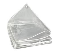 MoSundi Bâche d'hiver pour poulailler de 1,8 x 3 m, bâche imperméable en PVC isolée avec coins renforcés, transparente pour la lumière du soleil, 1 pièce