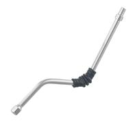 MoSundi Baguette à vapeur en acier inoxydable pour Gaggia Viva, bras vapeur de rechange pour machine à café avec 6 mm de diamètre et coude en caoutchouc anti-brûlure, raccord de 35,6 cm, buse simple/3