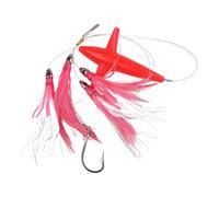 MoSundi Big Game Plume Pêche à la traîne Jupe Thon Leurre Bateau Pêche avec Corps Réactif UV et Crochet Plat en Acier Battement Plusieurs Couleurs Longueur 165cm Poids 122g