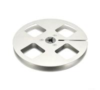 MoSundi Bobine de ruban adhésif vierge en aluminium de 12,7 cm pour ruban magnétique - Construction en alliage léger avec trous résistants au vent - Options multicolores - Studio à domicile (argenté)