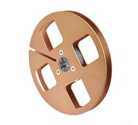 MoSundi Bobine de ruban adhésif vierge en aluminium de 12,7 cm pour ruban magnétique - Construction en alliage léger avec trous résistants au vent - Options multicolores - Studio à domicile (doré)