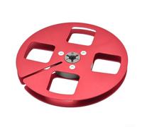 MoSundi Bobine de ruban adhésif vierge en aluminium de 12,7 cm pour ruban magnétique - Construction en alliage léger avec trous résistants au vent - Options multicolores - Studio à domicile (rouge)