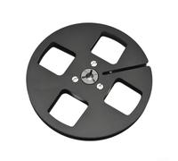 MoSundi Bobine de ruban adhésif vierge en aluminium de 12,7 cm pour ruban magnétique - Construction en alliage léger avec trous résistants au vent - Options multicolores - Studio à domicile (noir)