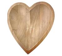 MoSundi Bol de prière en bois en forme de cœur pour la méditation et la réflexion spirituelle, finition bois naturel, accent décoratif pour la maison ou le bureau