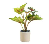MoSundi Bonsaï artificiel en pot - Arbre vert artificiel d'intérieur, 31 x 8 x 8 cm, imitation de verdure en plastique pour salon, décoration de bureau, pas d'entretien nécessaire